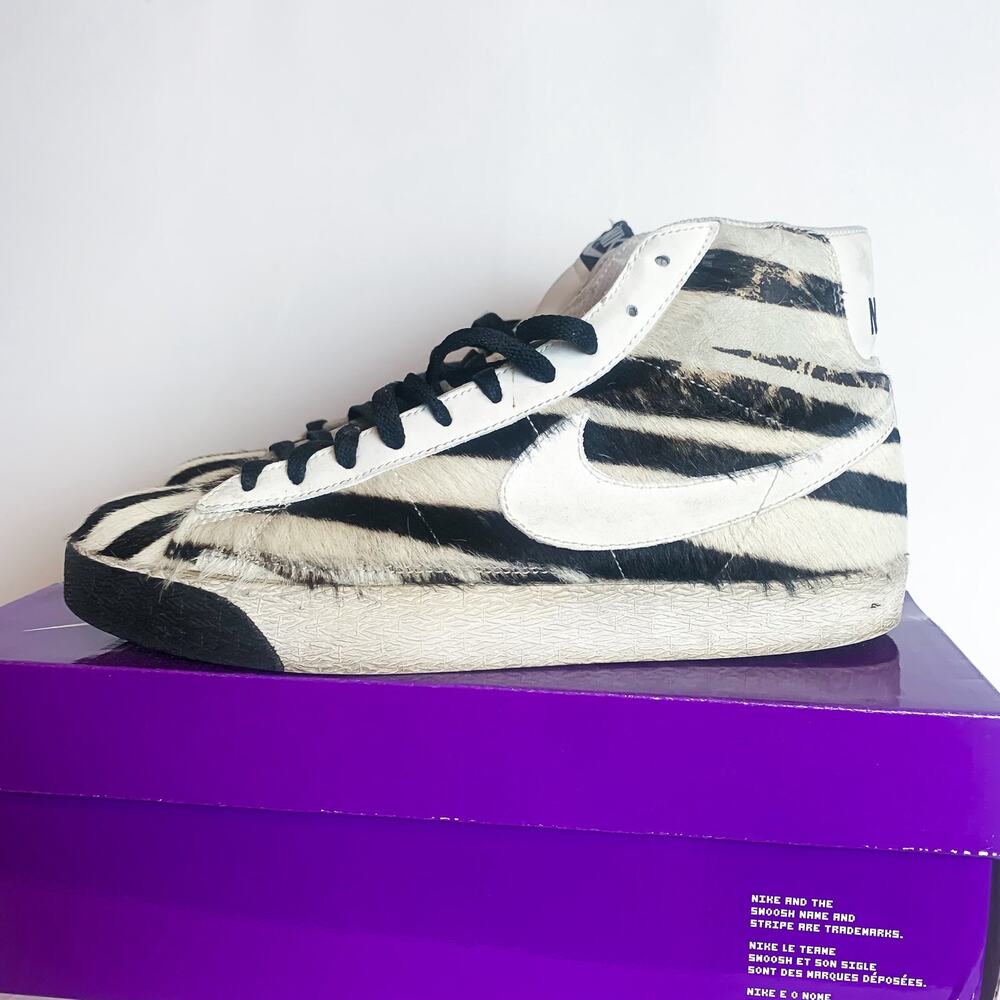 NIKE SB Blazer Mid Premium Zebra Pony Hair 2007 OG Size 9 EUC w/ Box